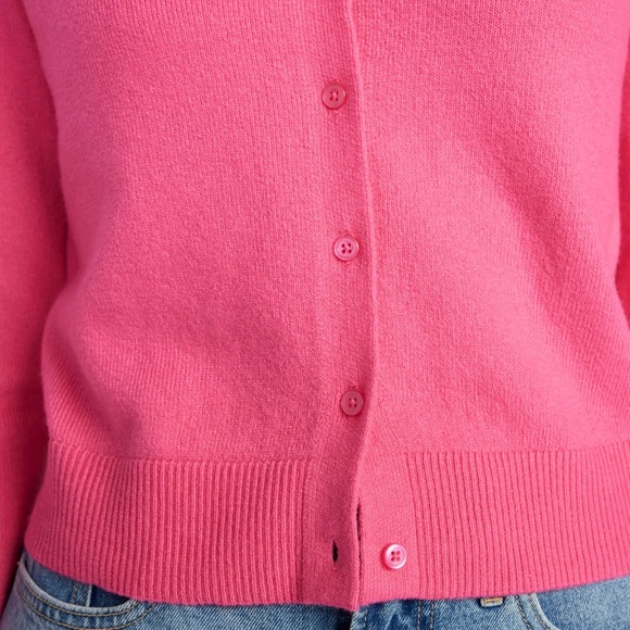 NWT OLD NAVY Printed Cropped Cozy-Knit Cardigan Color: Pink A Boo: - Picture 5 of 6